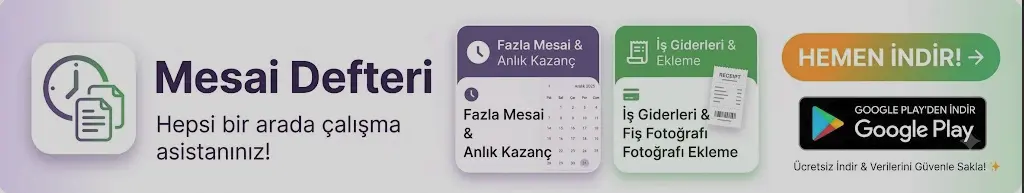 Mesai Defter Android