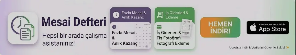 Mesai Defteri iOS